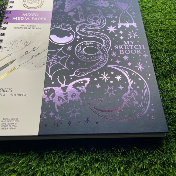 Craft Smith Mixed Media Paper Hardcover Spiral Bound Binder/Sketch Book, NWT - Picture 3 of 8
